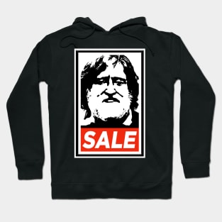 Gabe Newell Steam Sale Buy Poster Design Obey Hoodie